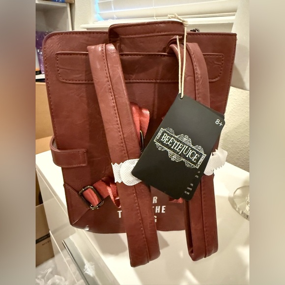 Loungefly x Beetlejuice Handbook For The Recently Deceased Pin Trader Backpack - Picture 13 of 16